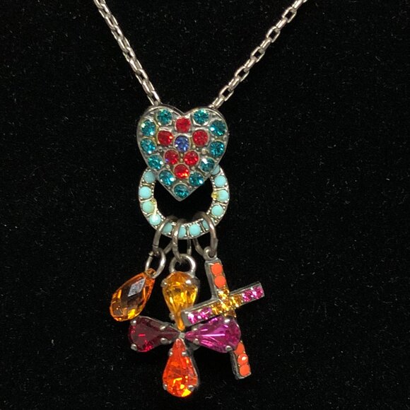 Mariana Fire Crystal Cross Necklace  ** - Picture 1 of 6